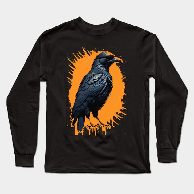 Black Crows Long Sleeve T-Shirt by DeathAnarchy